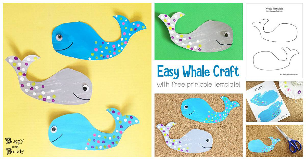 Whale Craft For Kids With Free Printable Template Buggy And Buddy