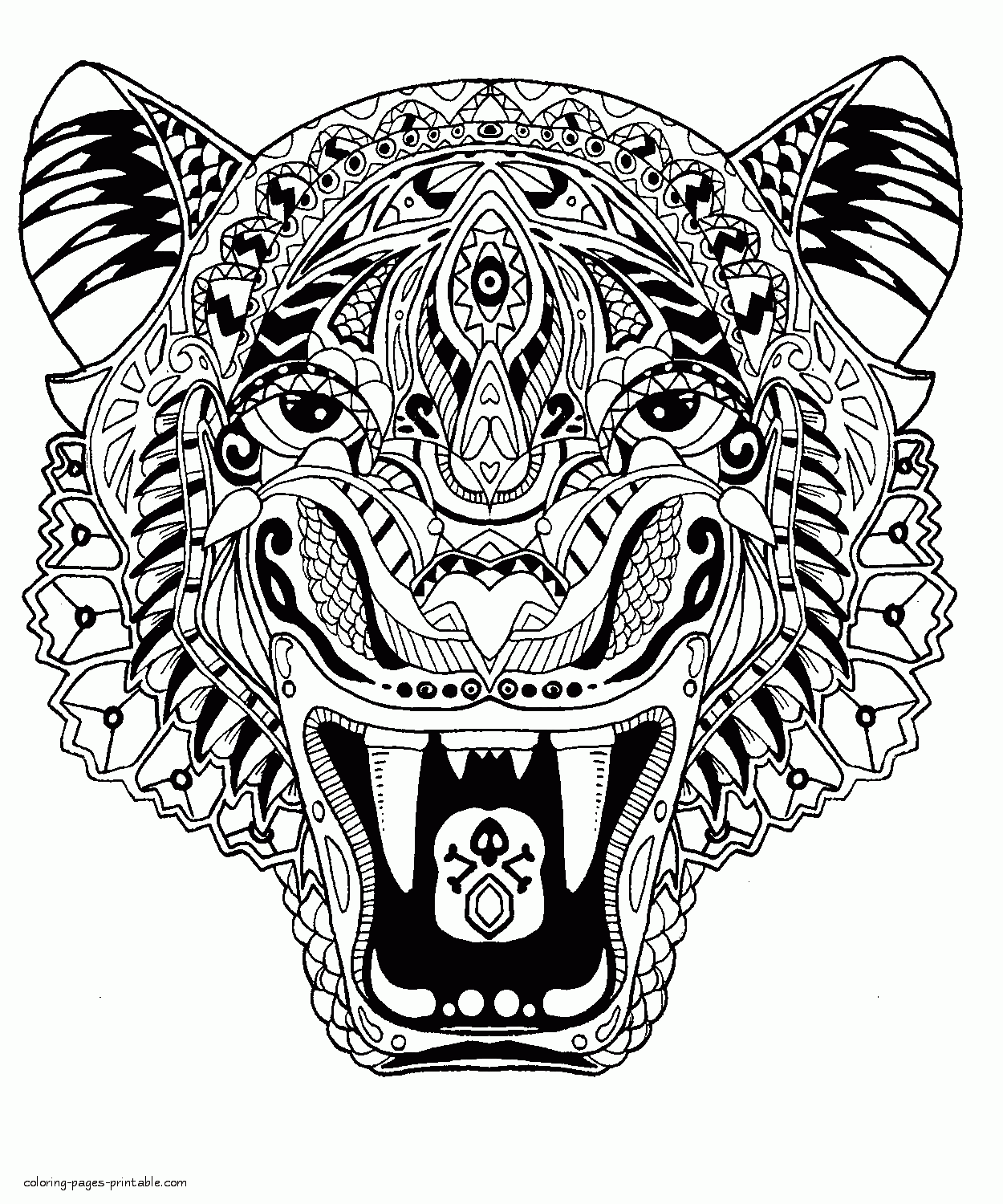 Wild Animals Colouring Pages For Adults COLORING PAGES PRINTABLE COM
