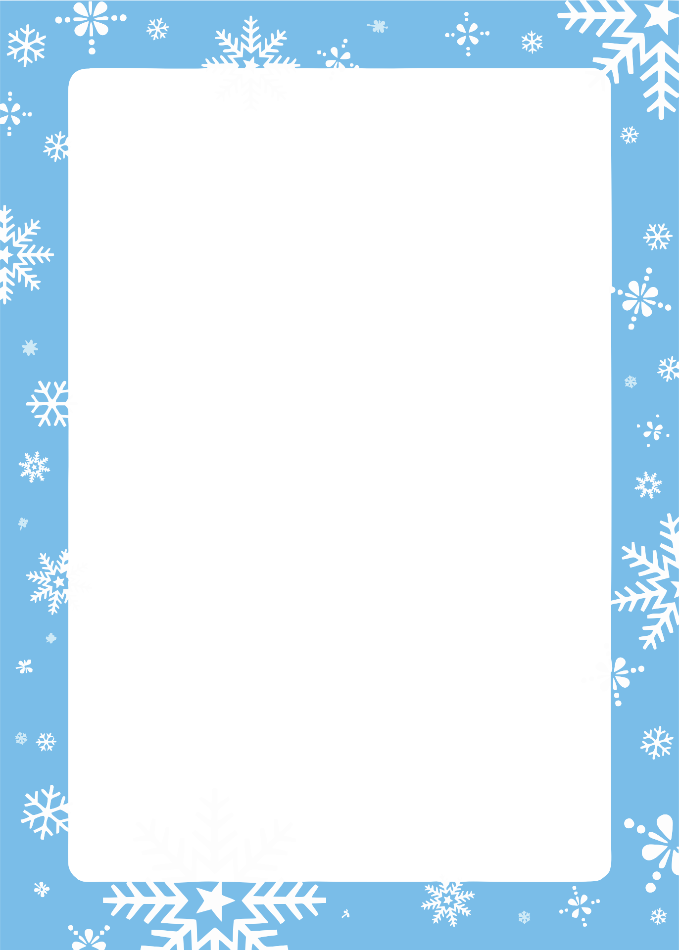 Winter Borders 10 Free PDF Printables Printablee