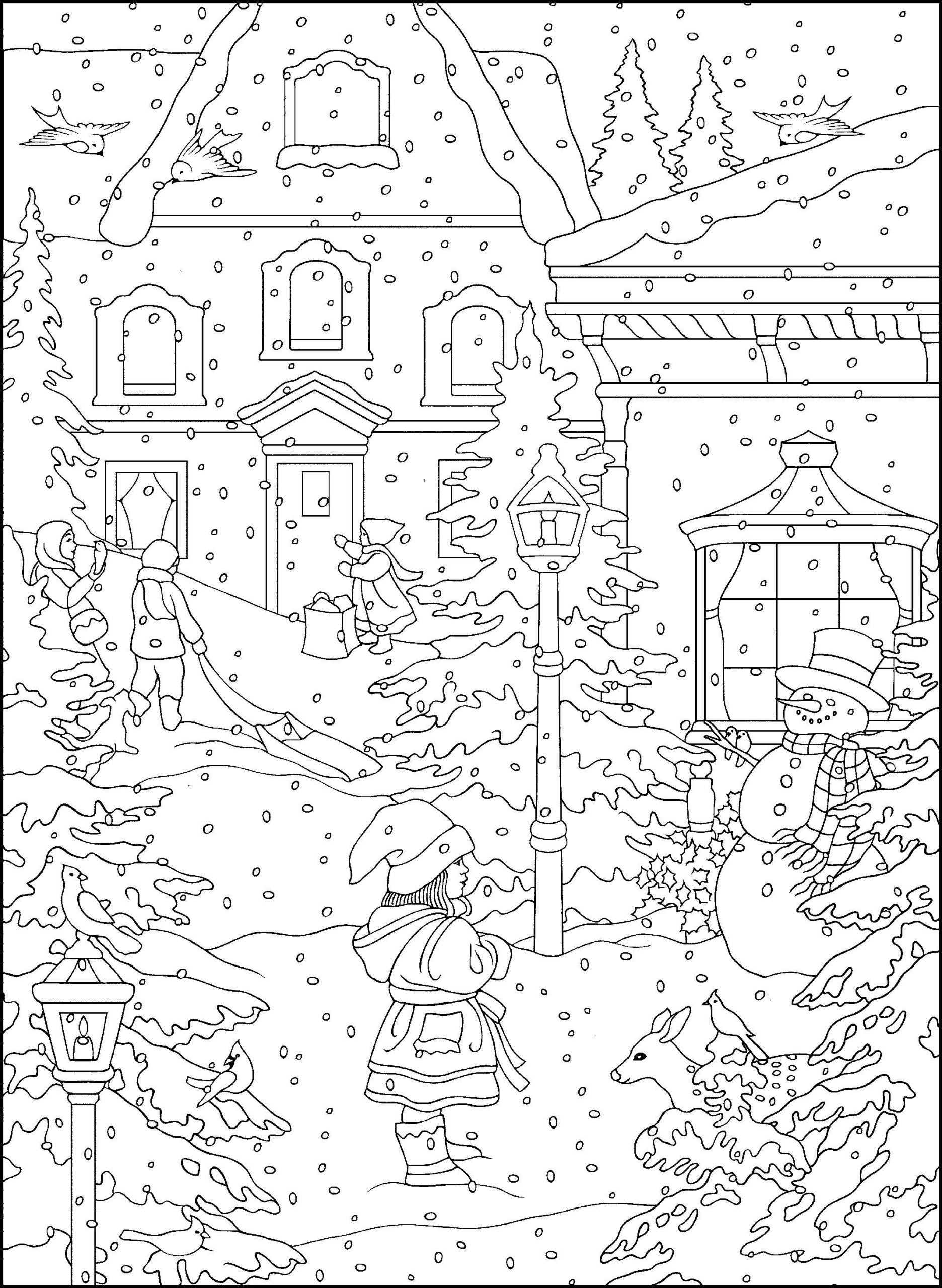 Winter Coloring Pages For Adults Best Coloring Pages For Kids