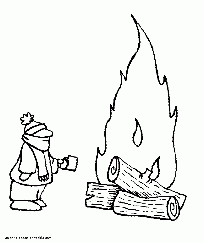 Winter Printable Coloring Pages Bonfire COLORING PAGES PRINTABLE COM