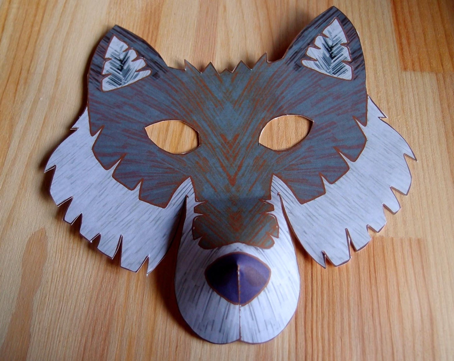 Wolf Mask Printable Craft Kit Kid 39 s Craft Activity