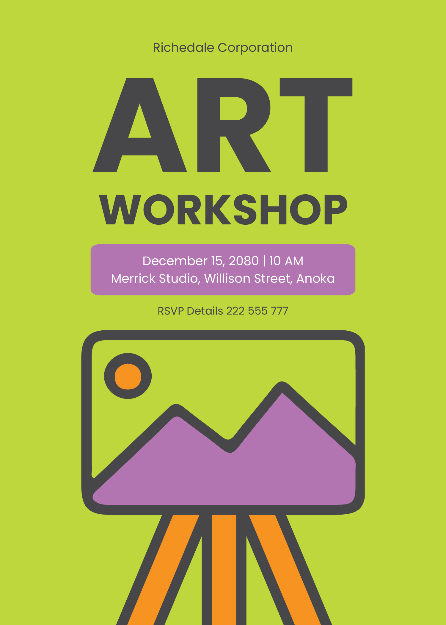 Workshop Invitation Template In Publisher Word Pages Illustrator 