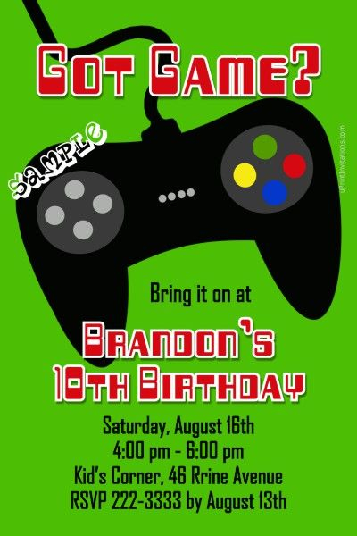 Xbox Invitation Template