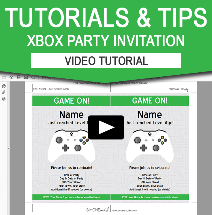 Xbox Invitation Template