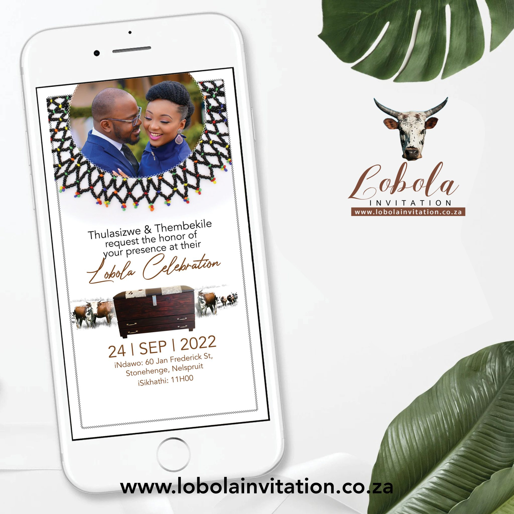 Xi Tsonga Wedding Invitations Lobola Invitation Design
