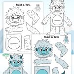 Yeti Printable Abominable Snowman Craft Mrs Merry Winter Crafts
