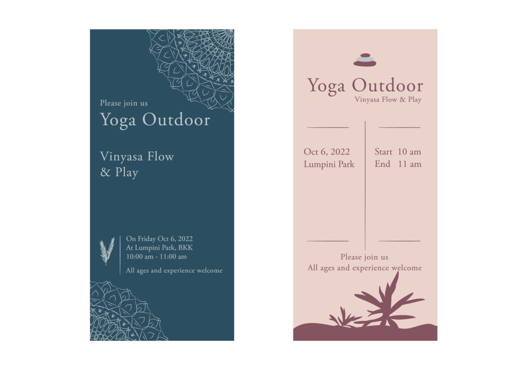 Yoga Invitation Card And Template Banner 7836277 Vector Art At Vecteezy