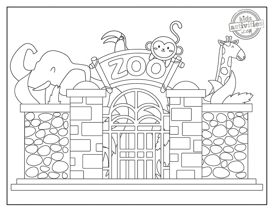 Zoo Animal Coloring Pages For Toddlers