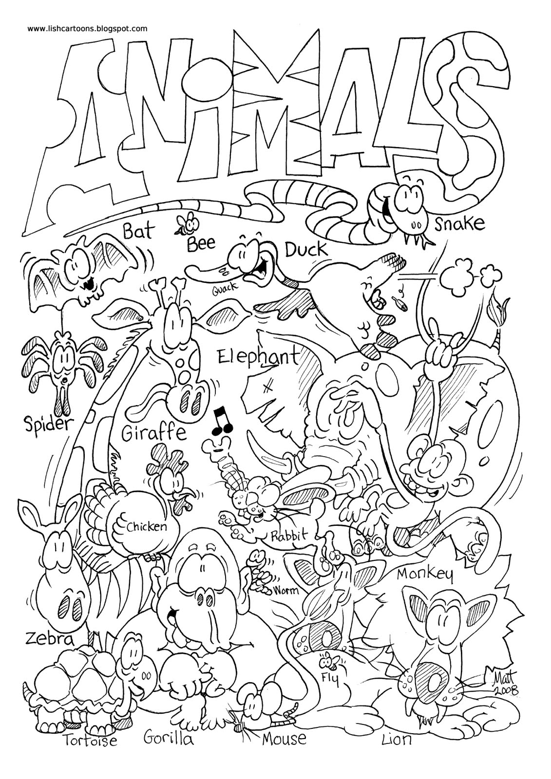 Zoo Coloring Pages Free Printable